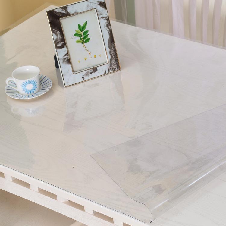 0.8mm Soft Glass PVC Waterproof Oil-proof Heat-resistant Dining Table Protector
