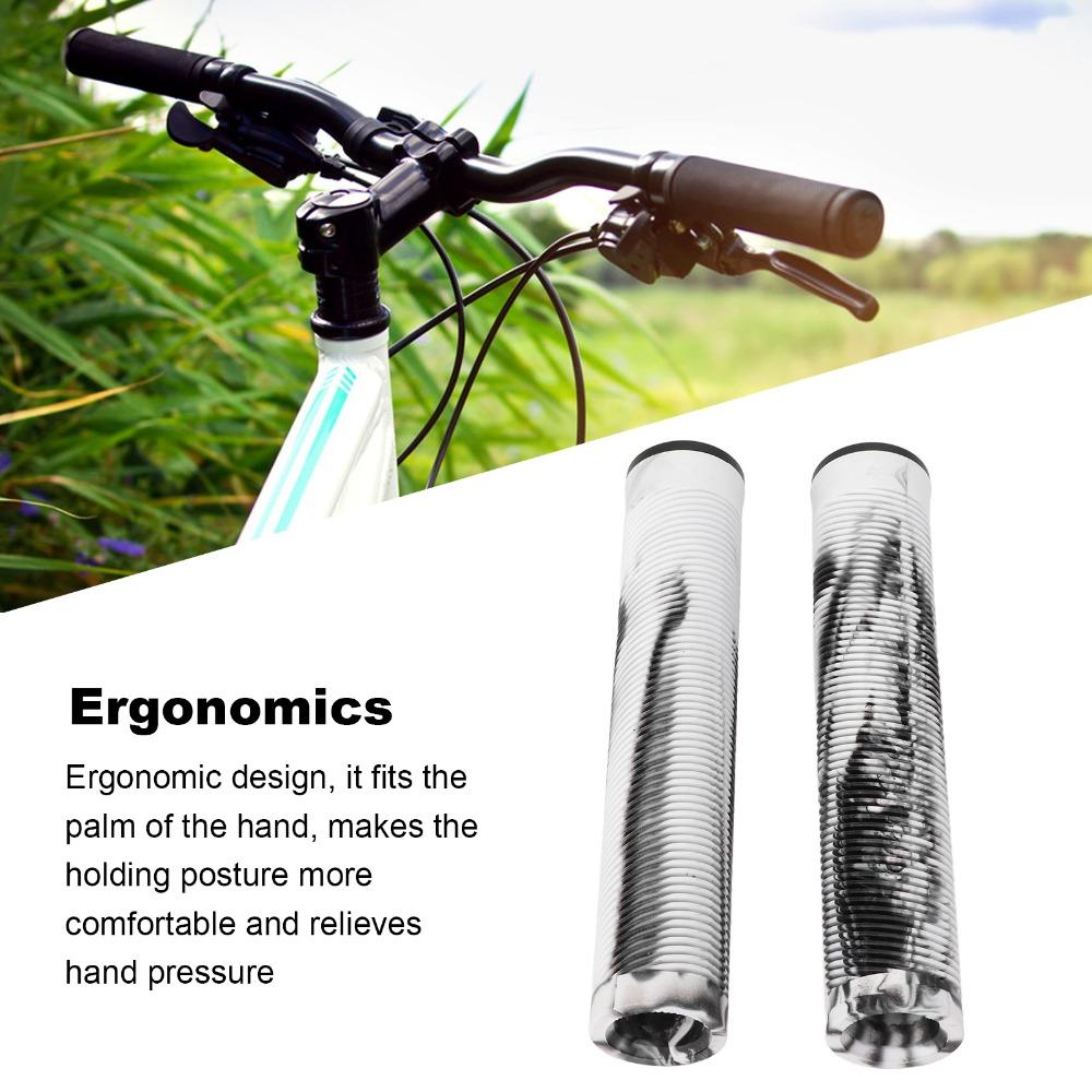 1 Pair Anti Slip Bike Handlebar Grips With End Plugs 16 cm Fixed Gear Bicycle Grips Ergonomic Easy Installation Handlebar Grips