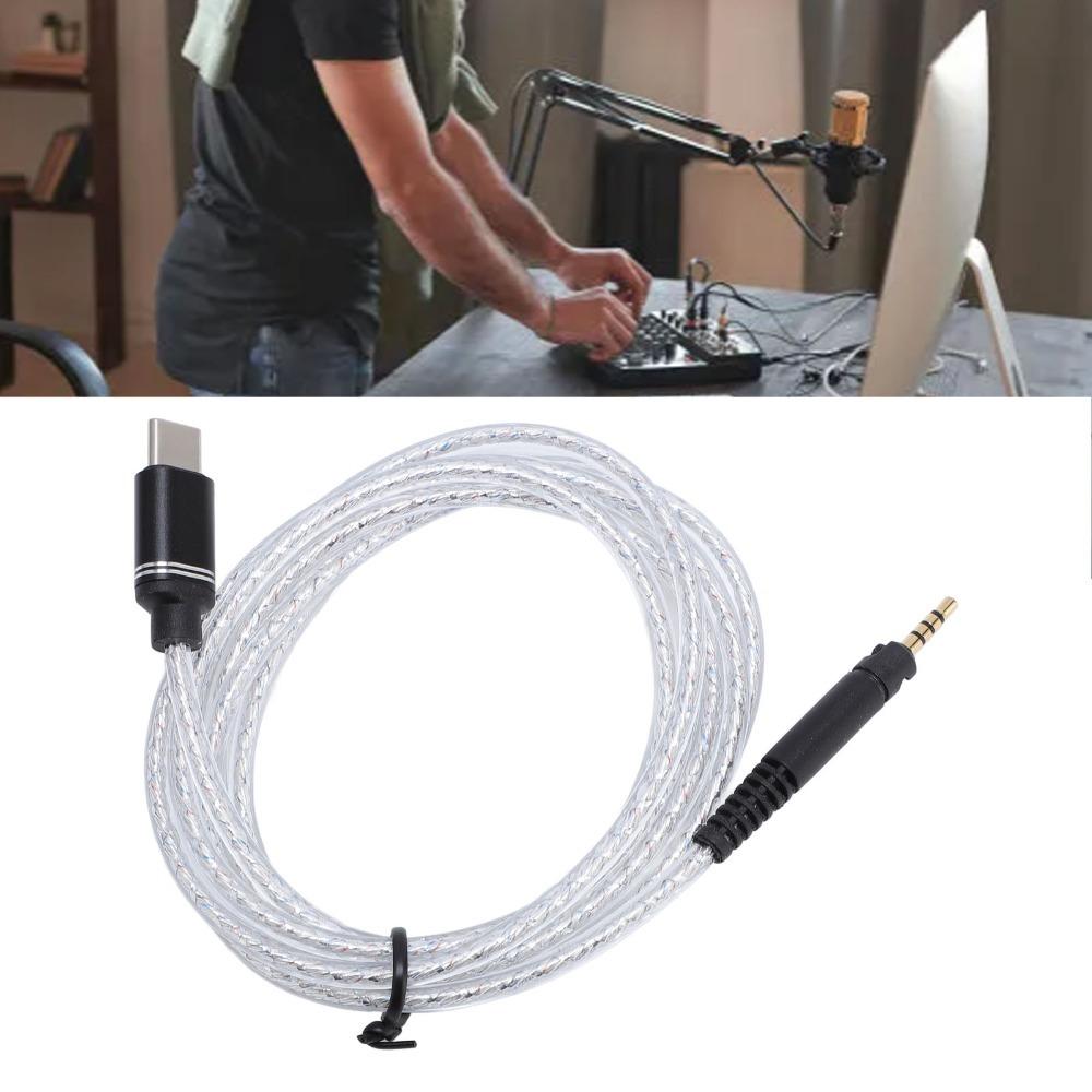 Flexible USB C to 2.5mm Headphone Cable for M30X M40X M50X for HD598 599 HD558 Wired Headphones