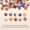 LiQunSweet 50 Pcs Handmade Mixed Random Color Vintage Natural Wood with Resin Cabochon Charm Bead Without Hole Round Shape for Necklace Earring