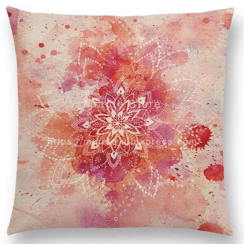 New Dreamy Rainbow Boho Beautiful Flower Gorgeous Floral Mandalas Fantasy Moon Stars Prints Cushion Cover Throw Pillow Case