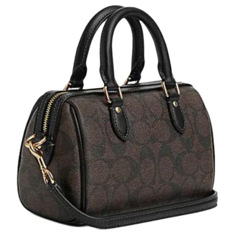 Coach Rowan 18 Classic Elegant Logo PVC Shoulder Crossbody Bag Women bags Brown Black CS183-IMAA8