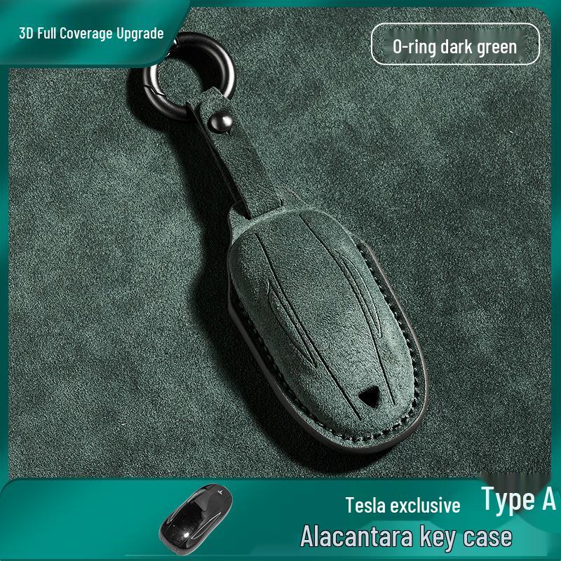 Suede Full Wrap Key Cover for Tesla Model Y/3/Model X