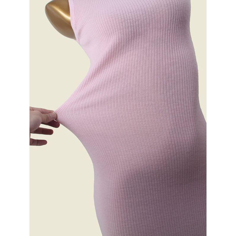 Fashion Style Turtleneck Sleeveless Wool Knitted Vest Skirt Autumn Skinny Slimming Split Pink Sheath Dress Women