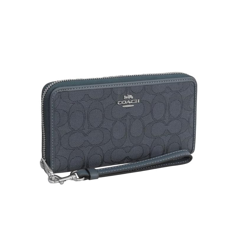 

[coach] wallet ladies long wallet outlet brand denim long zip around wallet signature jacquard jacquard CU150SVPM1 [product]