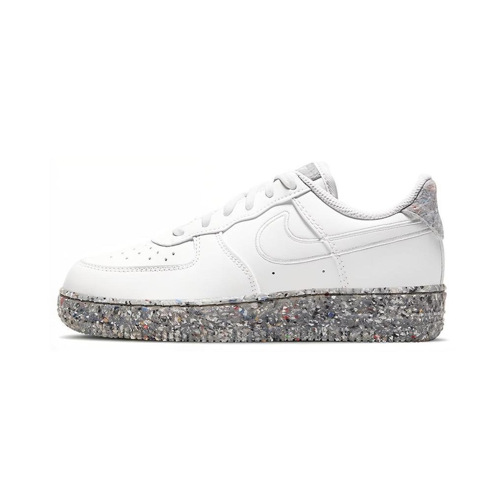 Nike Air Force 1 Leather Marble Low top Kids' Skateboarding Shoes White Gray Children Aged 3 7 Years Old DB4597-100