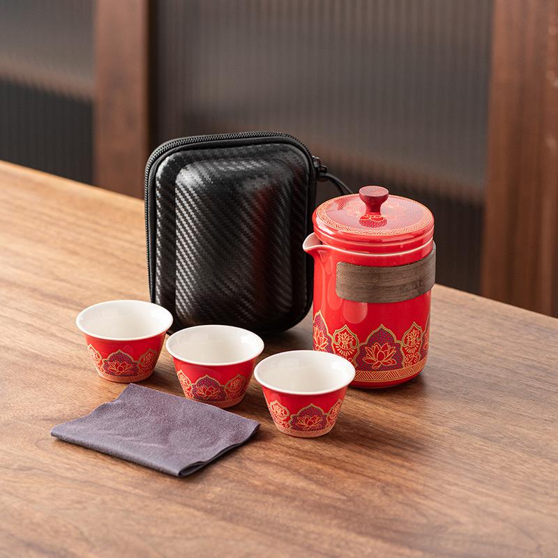 Travel Tea Set Portable Kung Fu Tea Set Japanese Outdoor Kuaike Cup Holiday Company Business Gifts