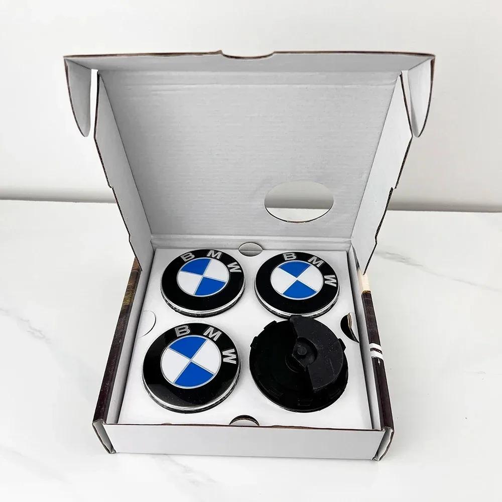 4Pcs BMW 50th Anniversary Floating Car Wheel Hub Center Caps 68mm/56mm Compatible with E36 F20 E46 E39 E38 E90 E60 E87 E34 E53 X djbf00