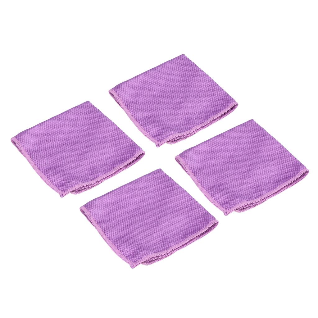 4pcs Cleaning Cloth Double Sided Fine Fiber Fish Tank Glass Cleaning Rag for Plates Tableware