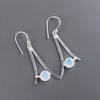 Milky Opal Gemstone 925 Sterling Silver Jewelry Earrings 1.45" For Women Gift EE-66-13