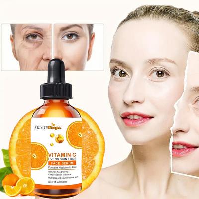 Vitamin C Serum, pflegendes Gesichtsserum, Entfernung dunkler Flecken und Sommersprossen, Anti-Falten-Serum, Gesichtspflege