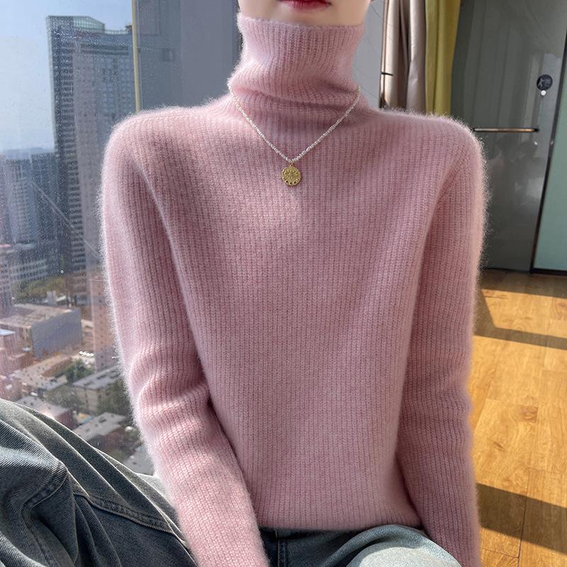 Women's Cashmere Double-Thick Turtleneck Loose Knit Sweater - Autumn/Winter