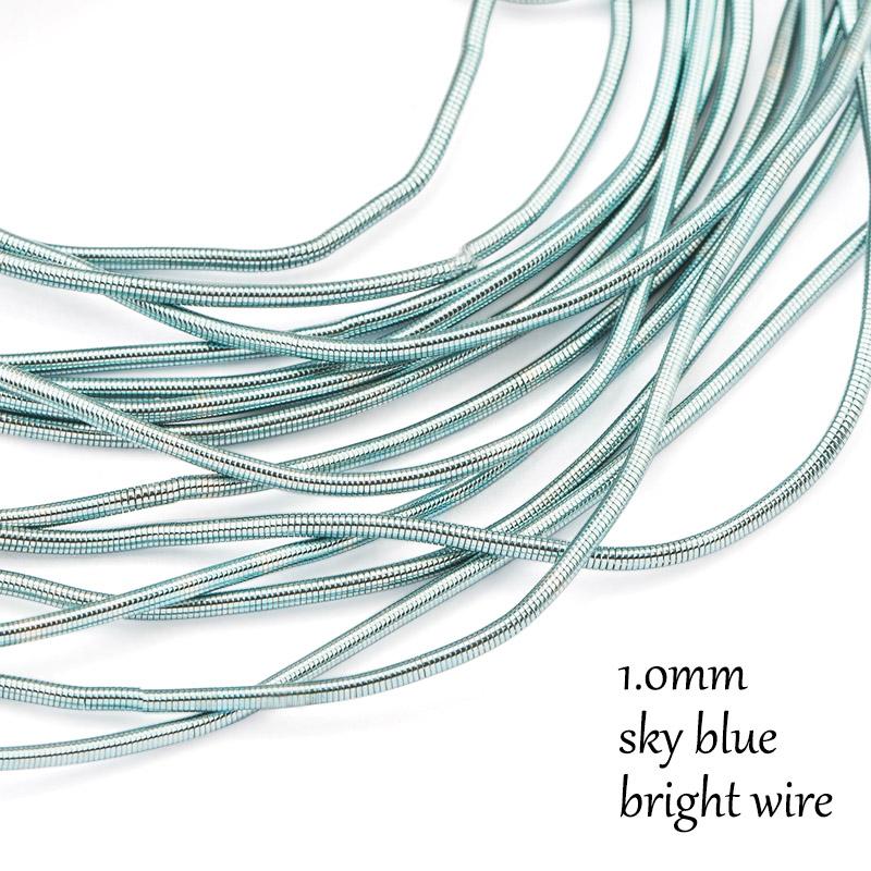 10 Gauge Silver Gold Plated Copper Craft Wire Flexible Metal French Bullion Wire for Jewelry Making DIY Embroidery Beading
