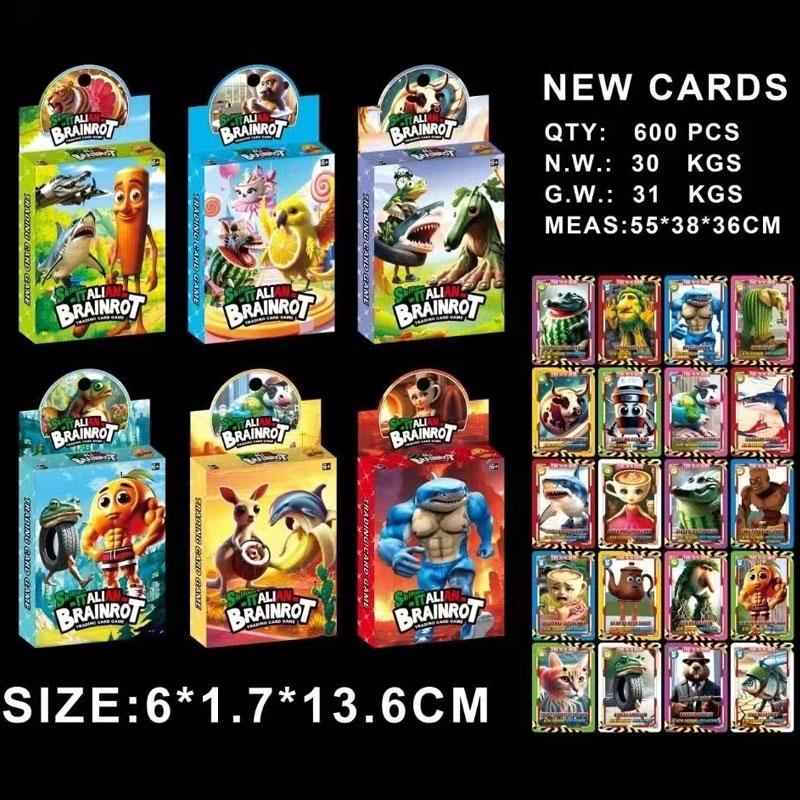 24/150/288 ks Italská kolekce Brainrot Karty Tungtungtung Sahur Tralalero Tralala Dětská karetní hra Hračka Sběratelské karty Dárek