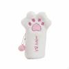 Cartoon Cat Paw Plush Pencil Case, Large Capacity, Cute Storage Bag, Girls