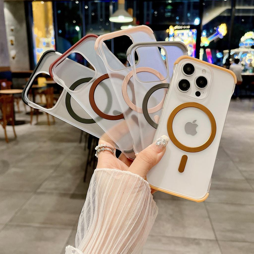 Apple 17 ProMax Magnetic Frameless Case: Frosted, Ultra-Thin, Drop-Proof Protective Cover for iPhone 16/15