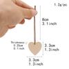 100pcs Christmas Wooden Heart Hanging Ornament Christmas Tree Hanging Pendant Decor DIY Craft