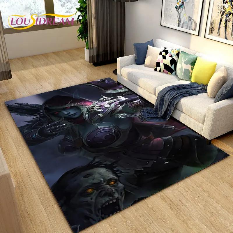 3D WOW, World of Warcraft Spielbereich-Teppich, groß, Teppich für Wohnzimmer, Schlafzimmer, Sofa, Fußmatte, Dekoration, rutschfeste Bodenmatte für Kinder