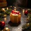 Interactive Gift Container 3D Printed Maze Puzzle Box, Christmas Theme Storage Hidden Compartment Novelty Hexagonal Ornament for Holding Jewelry