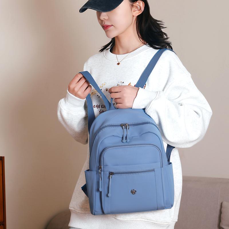 Women's Large Capacity Backpack Student Schoolbag Lightweight Nylon Travel Backpack