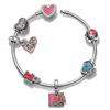 Colors Enamel Disney Princess Dress Charms Pulseiras for Girls Colorful Glass Beads Bracelets&Bangles Women Cartoon Skirt Dangle