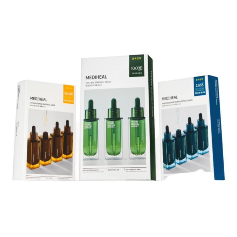 

MEDIHEAL Best Ampoule Mask Set (Tea Tree + Madecassoside + Vita) 30 Sheets