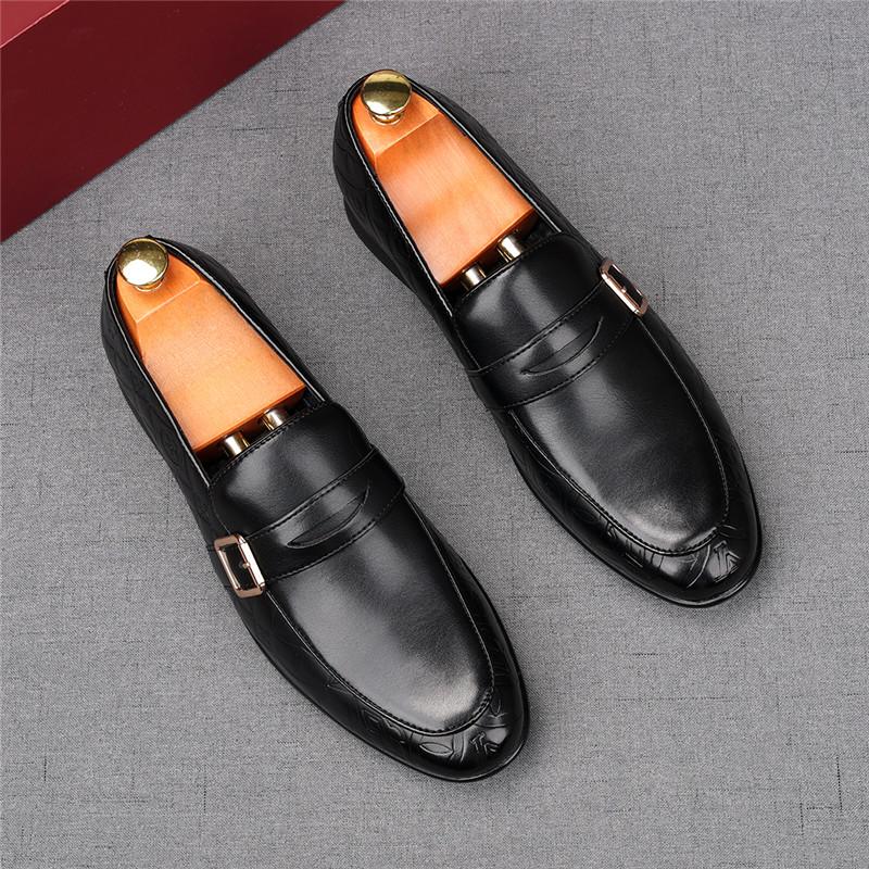 

Модные Новые Заостренные Слипоны Черные Коричневые Кожаные Туфли Для Мужчин Дизайнерские Лоферы с Ремешком-Монком Для Выпускного Вечера Свадьбы Zapatillas Hombre 38 чёрный