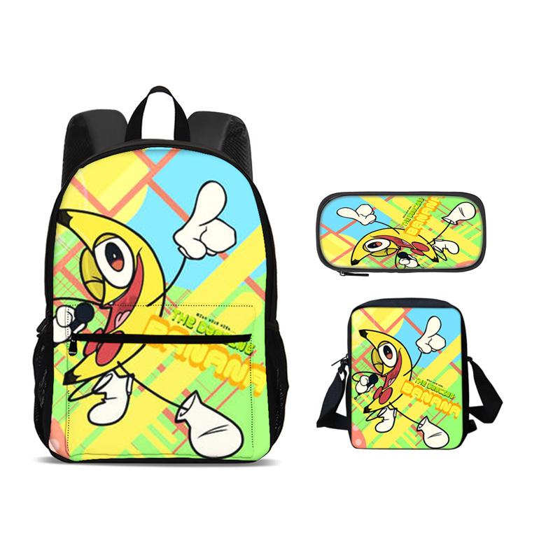 Kids 3 Pcs Set Child School Backpack with Shoulder Bag Shovelware Brain Game Pencil Bag Bags Fashion Knapsack Best Gift Rucksack
