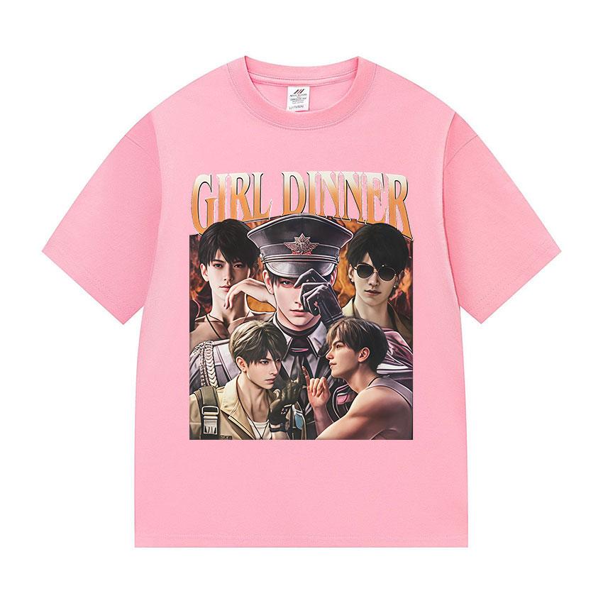 Funny Girl Dinner Caleb Graphic Tee Shirt Love and Deepspace Novelty Summer O-Neck T-Shirts Fashion High Quality Cotton T Shirts