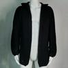 Men's Solid Color Hooded Turtleneck Knit Cardigan, Long Sleeve Open Front Sweater Coat, Fall Winter Casual Outerwear