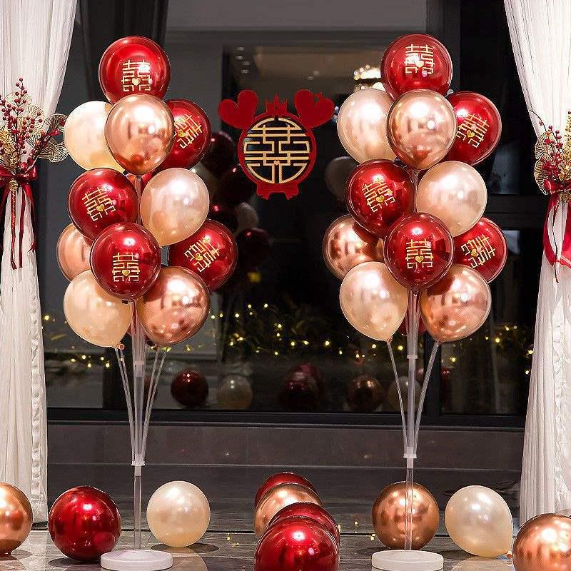 Romantic Wedding Room Balloon Decoration Set for Bedroom and Table