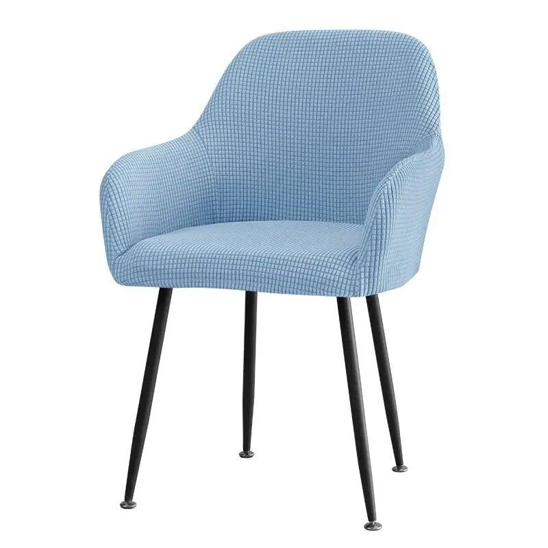 Elastic Curved Dining Chair Cover  High Armrest Chair Cover  All Inclusive  All Season Universal  Shaped Chair Cover