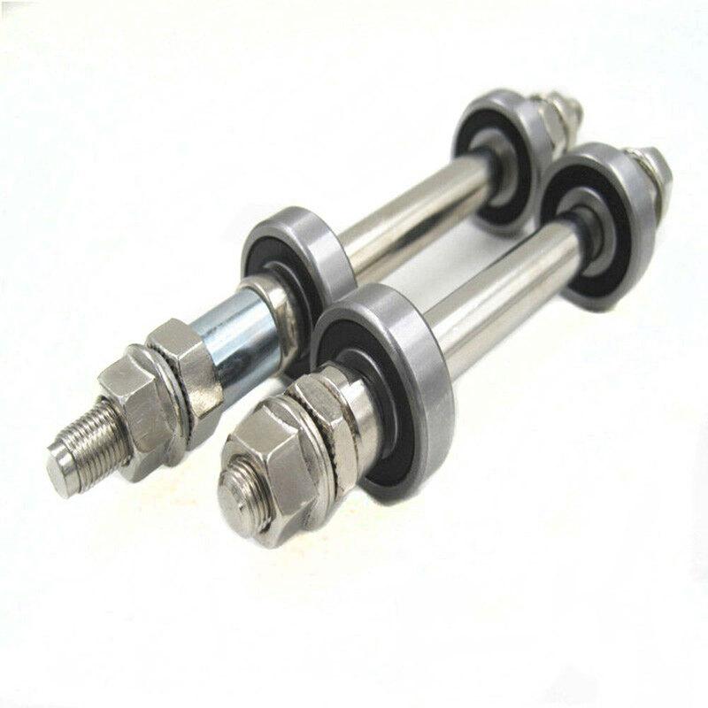 14CM 18CM Bicycle Wheel Hub Axle Front Rear 6000/6200 Bearing Solid Shaft Bicycle Axle Lever Bike Repair Tool Accessories