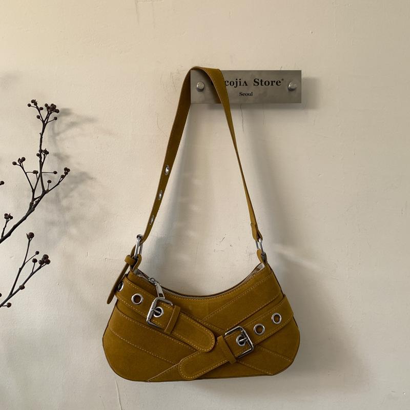 Retro and Fashionable Underarm Bag, Niche and Trendy Design, Motorcycle Bag, High Appearance Level, Single-shoulder Bag