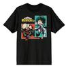 Camiseta Negra Estampada Deku & Bakugo My Hero Academial Ani