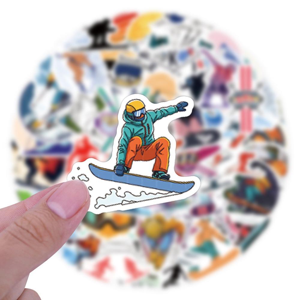 57Pcs Sports Series Ski Graffiti Stickers Suitcase Water Cup Stationery Mobile Phone Car Scooter Laptop Decoration Diy Decals