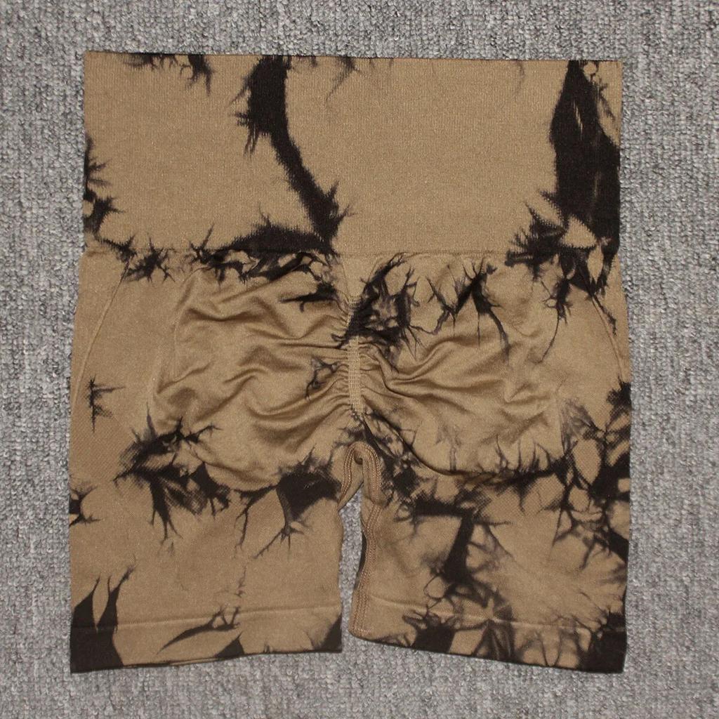 Nahtlose Tie Dye Push Up Yoga Shorts Frauen Elastische Scrunch Hohe Taille Sommer Fitness Workout Laufen Radfahren Sport Gym Fitness Workout Shorts Mujer