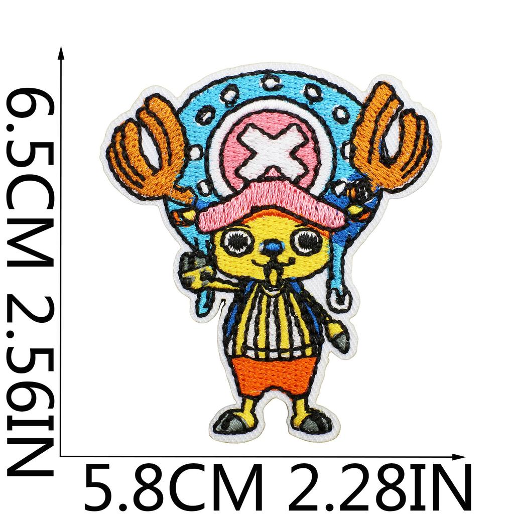 One Piece Embroidery Cloth Sticker, Clothes Decoration Patch Sticker, Japanese Animation Character Computer Embroidery Label, Bag Decoration Sticker