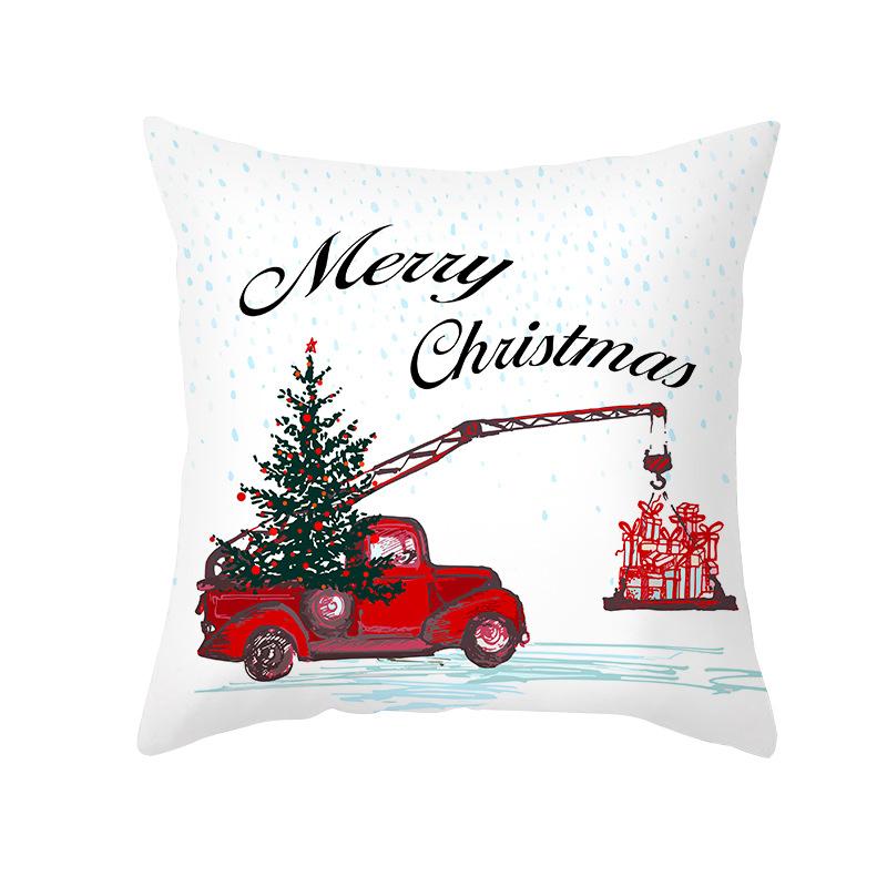 Christmas Decoration Dwarf Print Pattern Cushion Cover Home Living Room Sofa Decoration Throw Pillow Cover
