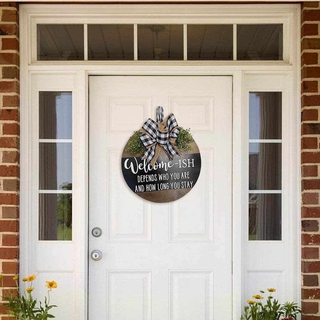  Of Painting-Welcome Sign Front Door Hanger With Changeable Pendant