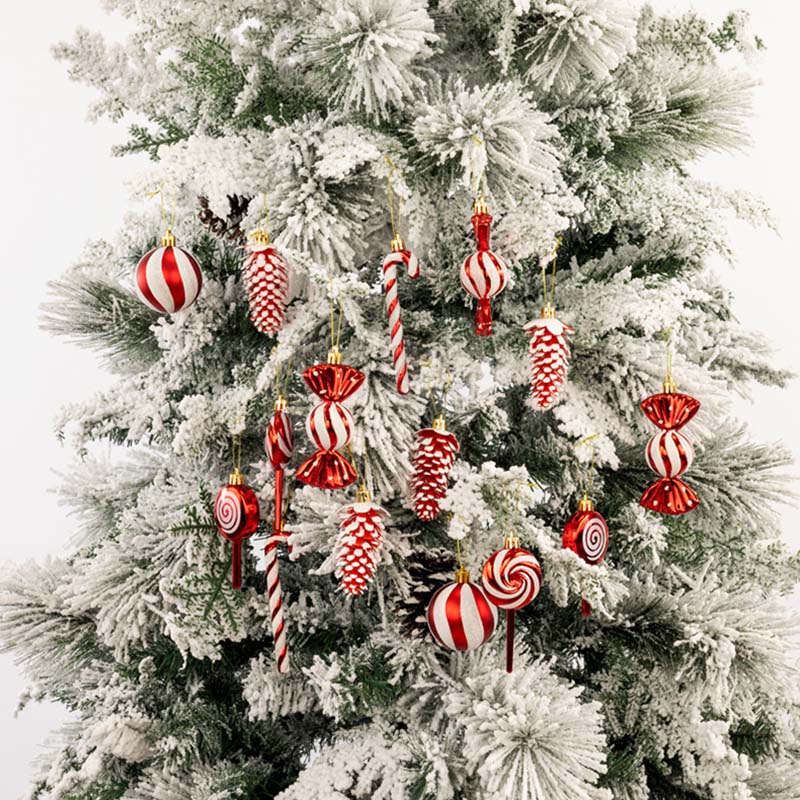WTEMPO Christmas Decorations Creative Christmas Ball & Pinecone Shaped Design Christmas Tree Hanging Pendants Christmas Party Gifts