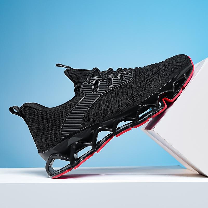 Flying Woven Men's Shoes Spring Air Mesh Blade Red Sports Running Casual Trendy Shoes Versatile Men's Factory