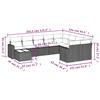 VidaXL Garden Lounge Set with Cushions 10 Pcs, Patio Sofas, Patio Furniture Set, Outdoor Furniture, Black 3219446