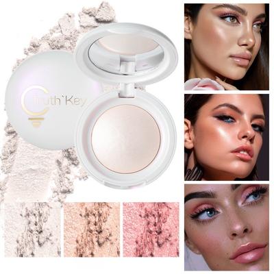 Tříbarevný Small Bulb Monochrome High Light Lyofilizovaný kompaktní trojrozměrný perleťový oční stín Třpytivý tvarování nosu