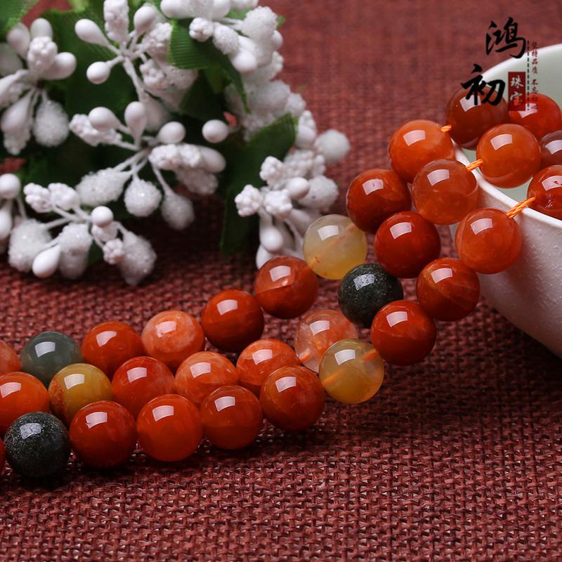 Hongchu Crystal Natural Fortune, Prosperity, and Longevity Loose Beads DIY Ornament Accessories Rainbow Rabbit Hair Crystal