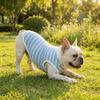 Soft Dog Cooling Vest Round Neck Dog Sunscreen Vest Fashion Pet Striped T-Shirt  Home Clothes
