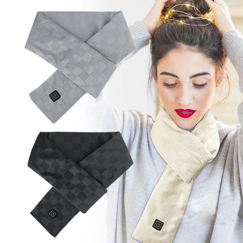 Electric Heated Scarf Windproof Outdoor Sports USB Charging Pad Thermal Scarf