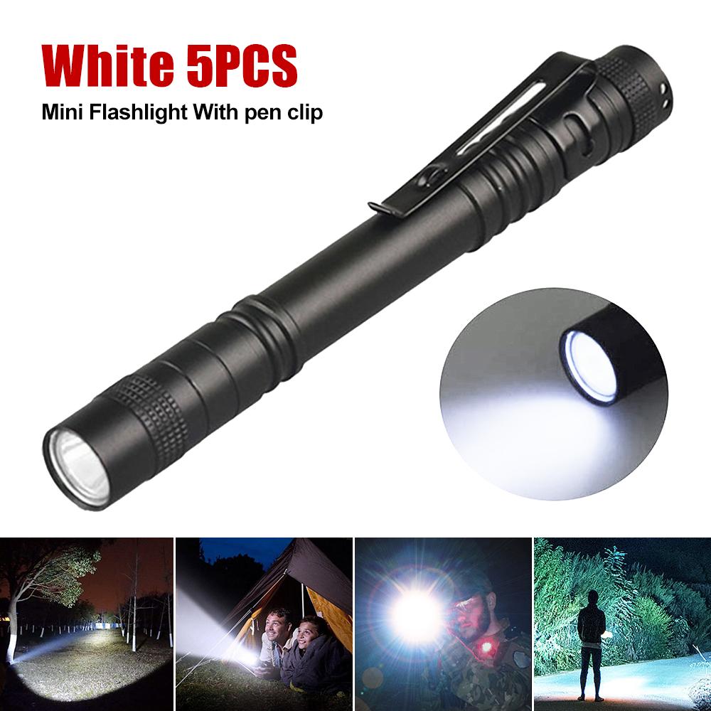 Mini Portable LED Pen Light Pocket Ultra Bright High Lumens Handheld Flashlight Linterna Torch For Camping Outdoor Emergency