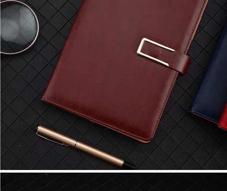 Premium A5 Faux Leather Business Notebook with Custom Logo for Office Meetings