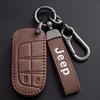 Hochwertige Neue Leder Auto Schlüsselabdeckung Hülle Fob für Jeep Renegade Compass Grand Cherokee für Chrysler 300C Wrangler Zubehör